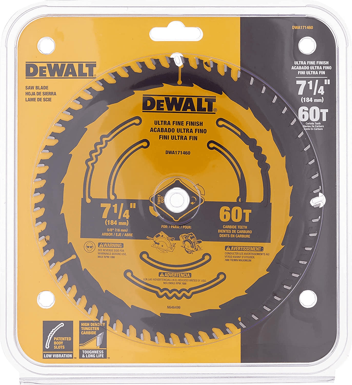 10 Circular Saw 7-1/4 Inch Woodworking Circular Saw Blade 24T 3-Pack, Tungsten Carbide... Miter Saw Stick