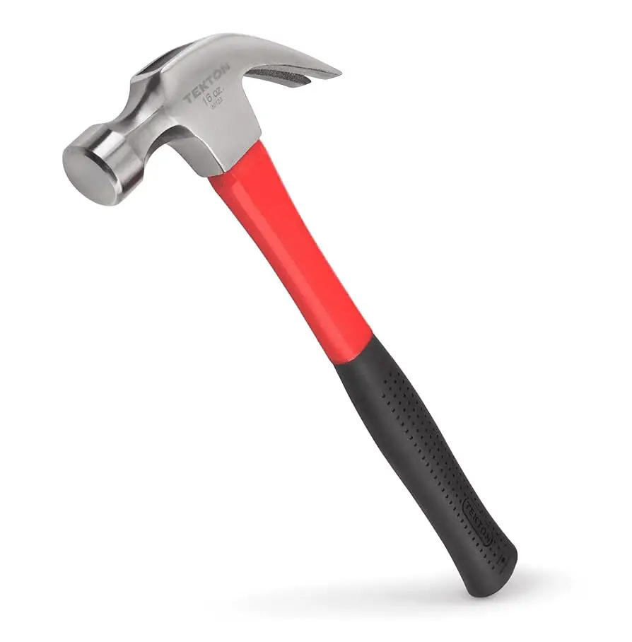 Image showing TEKTON 16 oz. Jacketed Fiberglass – Best Budget Woodworking Hammer Under $20